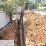 250 mm DI pipe laying