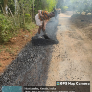 Road restoration work on progress