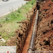 200mm DI k9 pipe laying 