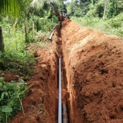 200mm DI pipe laying