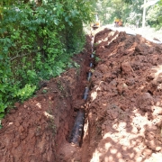 200mm DI pipe laying