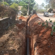 250mm DI pipe laying
