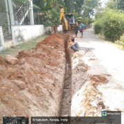110 mm PVC pipe laying at Swapna nagar road