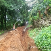 laying of 90mm PVC pipe