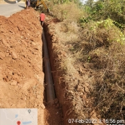 250 mm DI Pipe laying