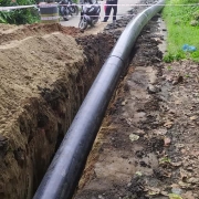 scour pipe laying