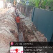 Alappuzha Municipality ward 33 Stadium ward 110mm PVC pipe laying work