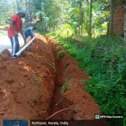 Pipe laying work