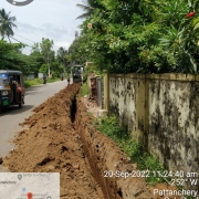 90mm PVC pipe laying work