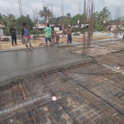 First floor slab concreting
