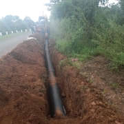 300mm DI pipe laying 