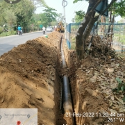 250mm DI pipe laying 