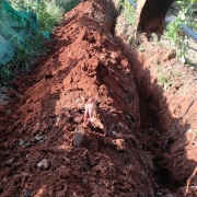 Trench excavation for pipe lines