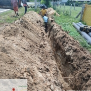 Laying of 200 DI is in progress 