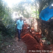 Pipe  laying work