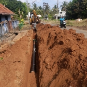 250 mm DI Pipe laying