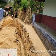 90mm PVC pipe laying