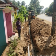 200mm DI pipe laying