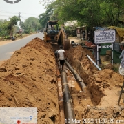 300mm 200mm DI k9 pipe laying work 