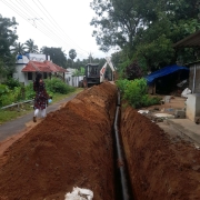 Laying of 300 mm DI