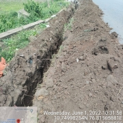 Laying of 110 mm pvc