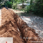 Laying of 90 mm pvc