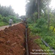 200mm DI pipe laying