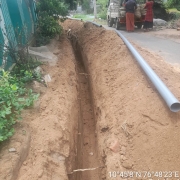 90mm PVC pipe laying