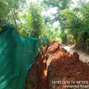 Laying of 90mm pvc pipe
