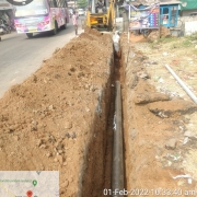 200mm DI pipe laying 