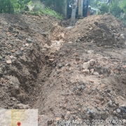 laying of 160 mm pvc 6 kg 