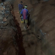 Pipe laying along Mayyil KRFB Road- Layer by Layer earth compaction