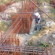 Pile cap and plinth beam reinforcement work on 8-02-21