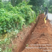 Laying of 90mm pvc