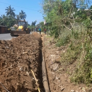 200mm DI pipe laying