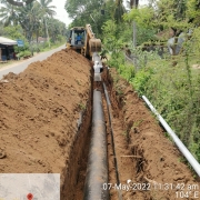 450mm,250mm DI pipe laying work 