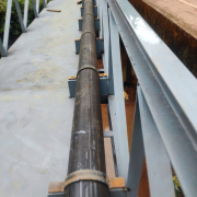 PIPE LAYING IN STEEL BRIDGE ON PROGRESS