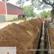 450mm,200mm DI k9 pipe laying work 