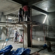 OHSR inside plastering work is going on.