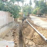 90mm PVC pipe laying