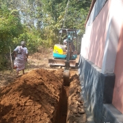90mm PVC pipe laying 