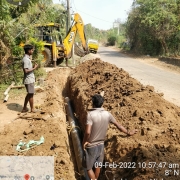 250 mm DI pipe laying 