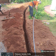 Service pipe line laying