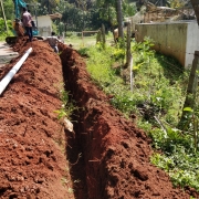 90mm pvc pipe laying 