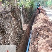 90mm pvc pipe laying 