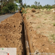 250mm DI  pipe laying
