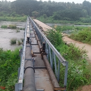 200mm ms pipe on two bridge completed 