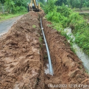90mm PVC Pipe laying