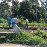 Inspection with railway officals