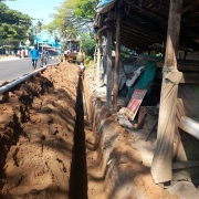 200mm DI pipe laying